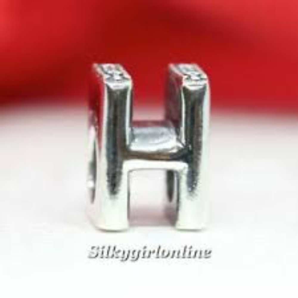 PANDORA Letter H Alphabet Reversible Charm 797462